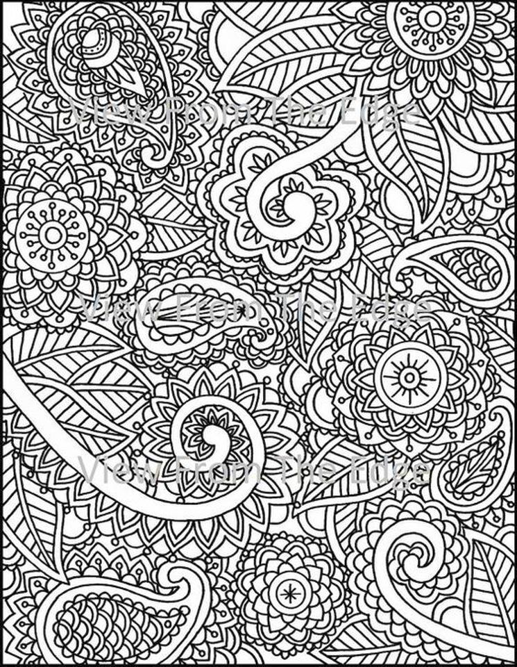 coloring pages for adults paisley