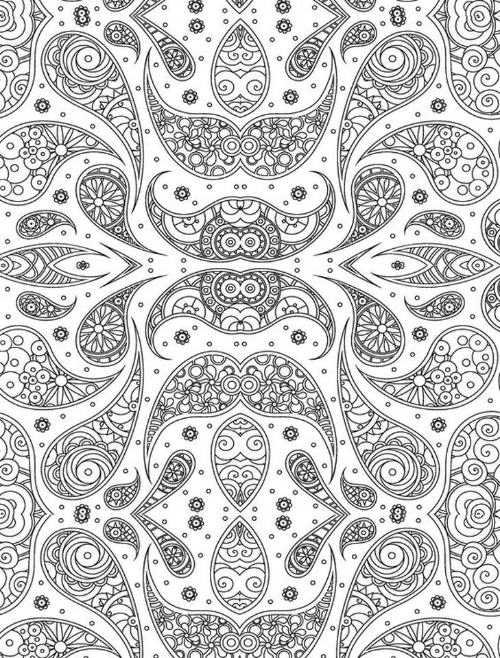 20 Free Printable Adult Coloring Pages Paisley