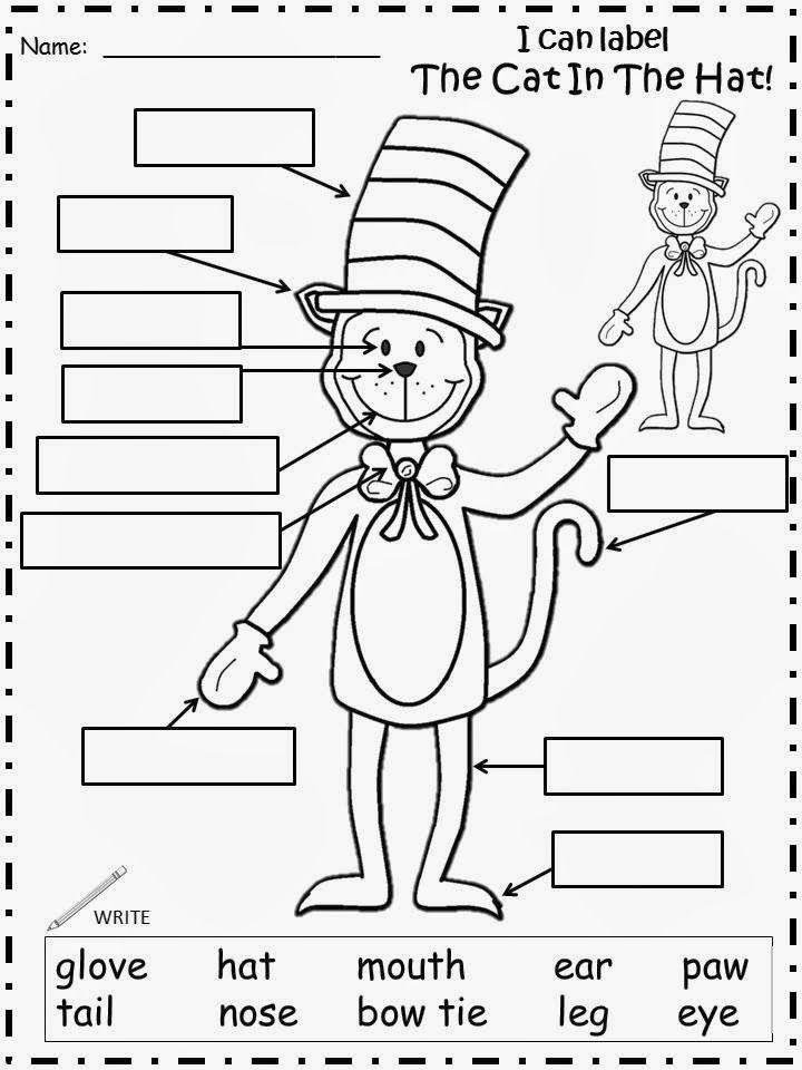 cat in the hat bow tie coloring page