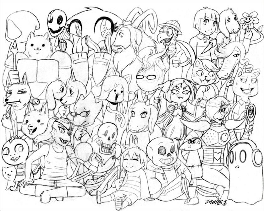Get This Undertale Coloring Pages Free fre1