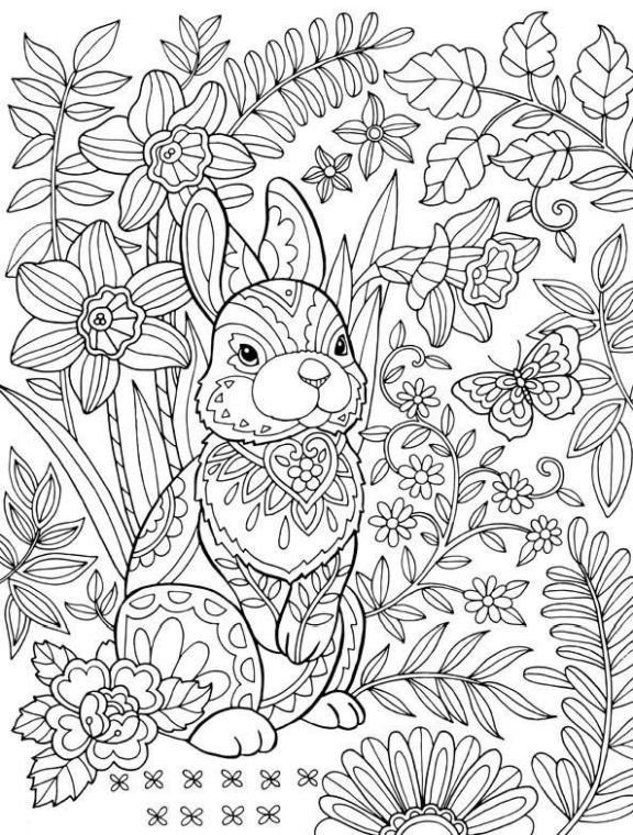 Download Get This Adult Easter Coloring Pages Difficult Easter Bunny