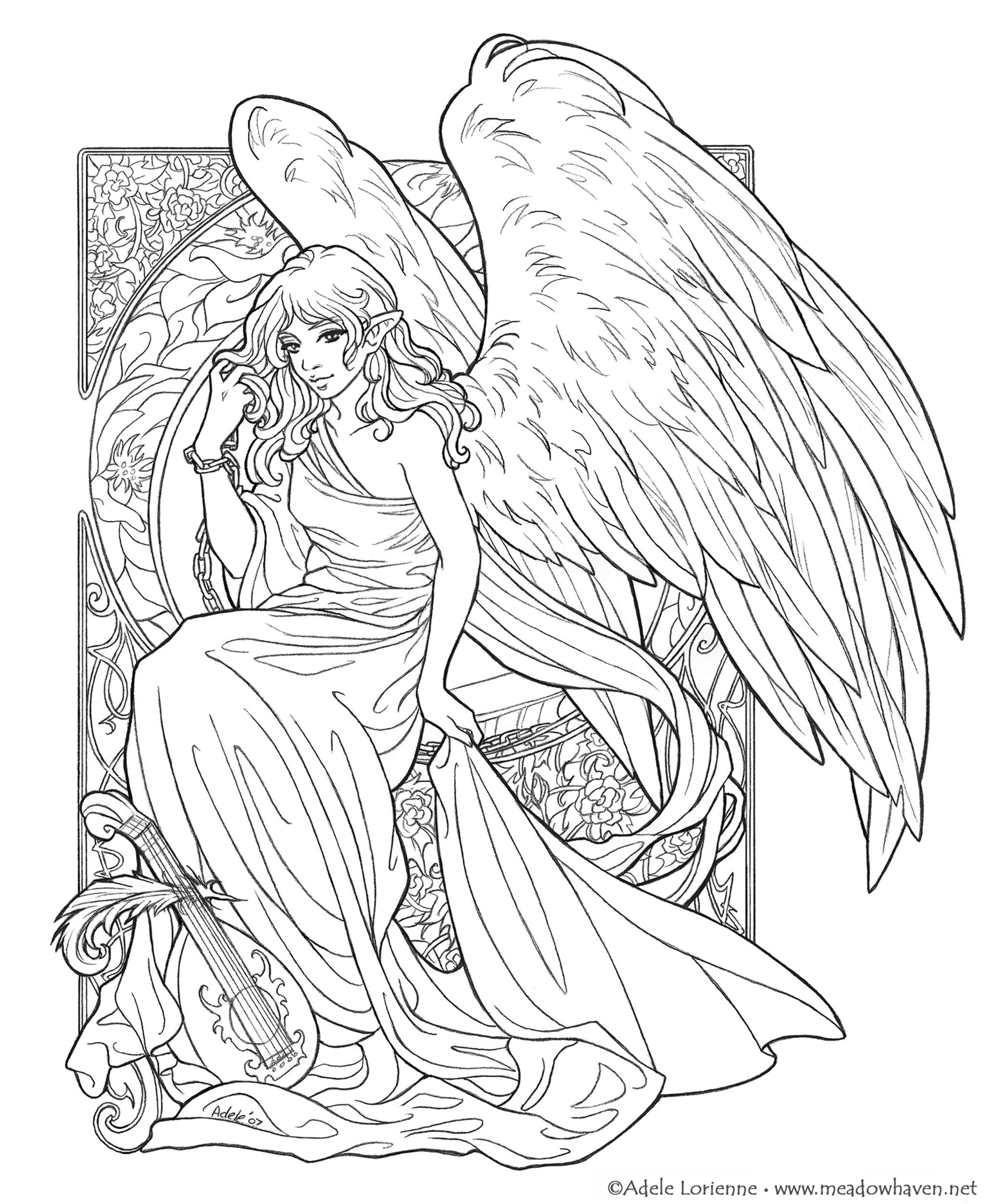 List 98+ Images free printable fantasy coloring pages for adults Sharp