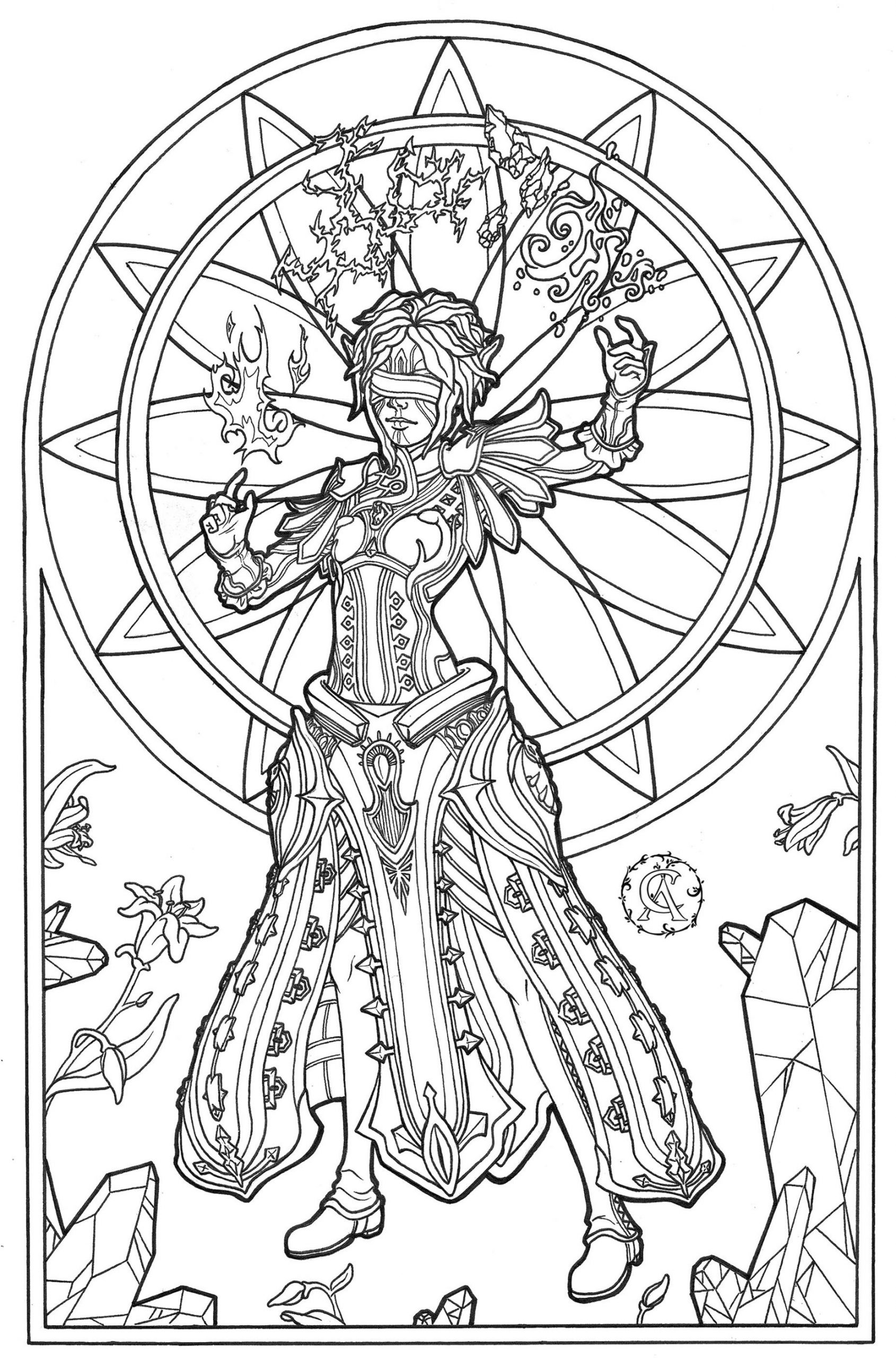 Get This Adult Fantasy Coloring Pages 4blm