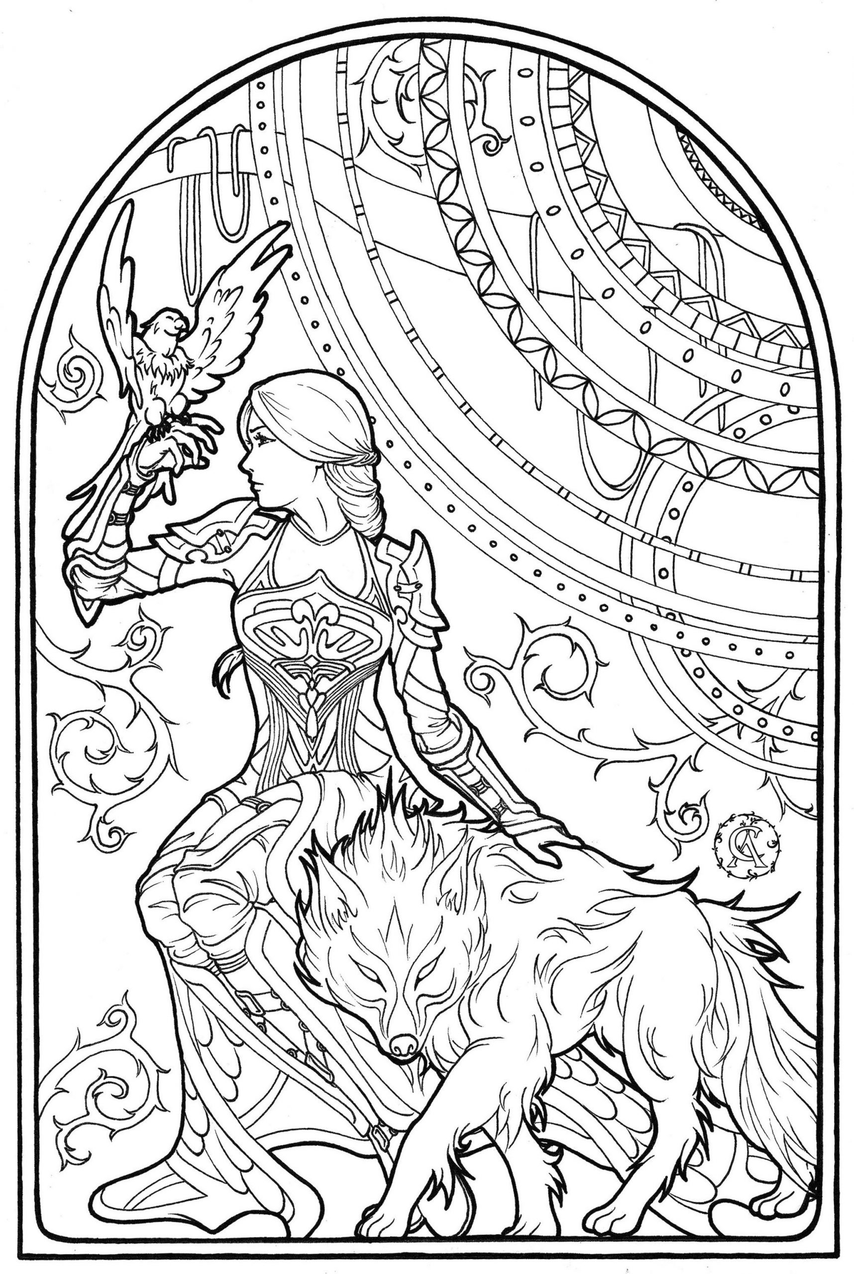 20+ Free Printable Adult Fantasy Coloring Pages