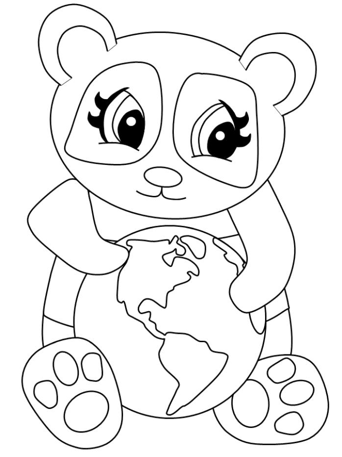 Get This Cute Panda Coloring Pages for Kindergarten