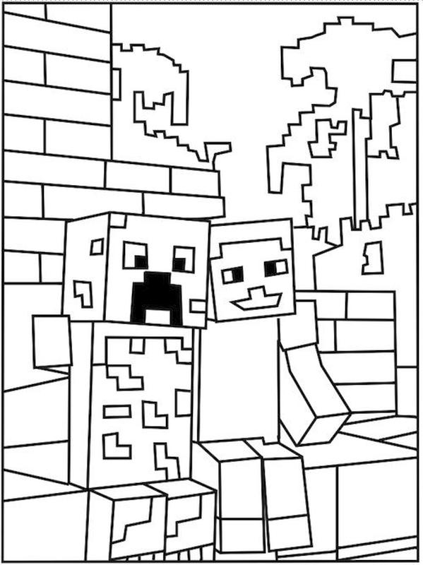 Wither Minecraft Coloring Page