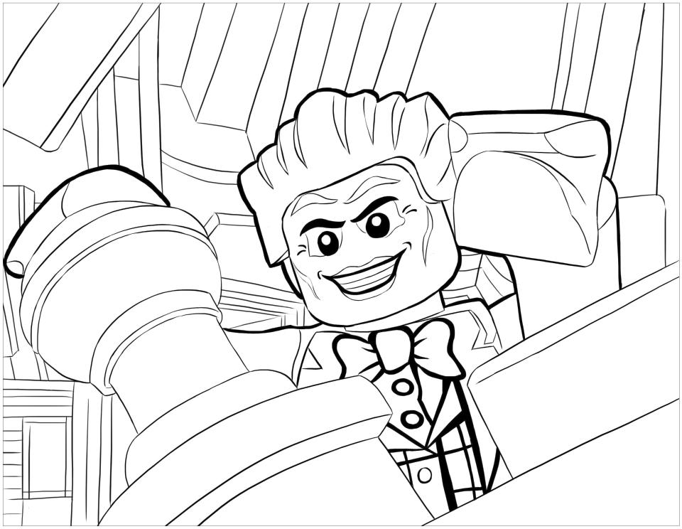 Get This Lego Batman Coloring Pages Lego Joker Looking Down