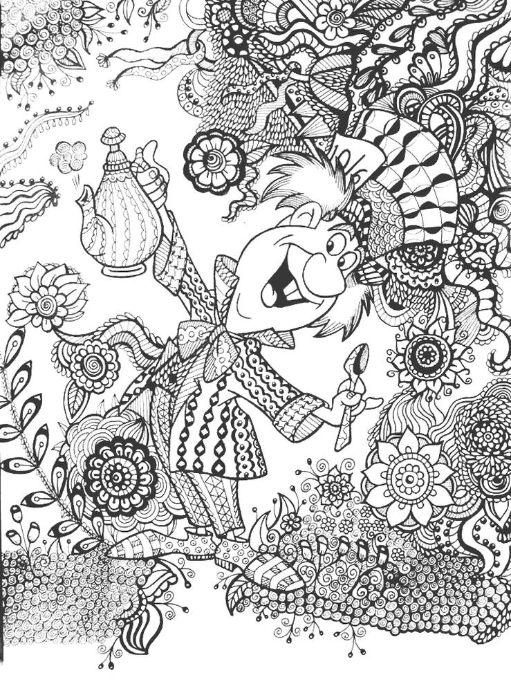 Alice In Wonderland Adult Coloring Pages Www Robertdee Org To get more picture relevant to. alice in wonderland adult coloring