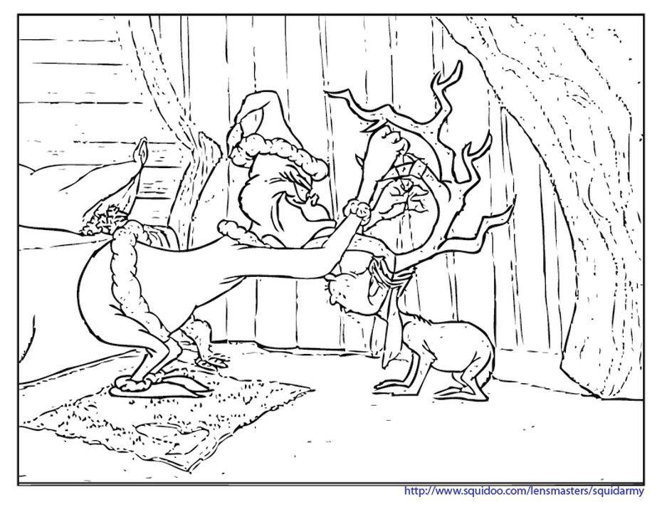 Get This Grinch and Max Coloring Pages Grinch Playing with His Dog
