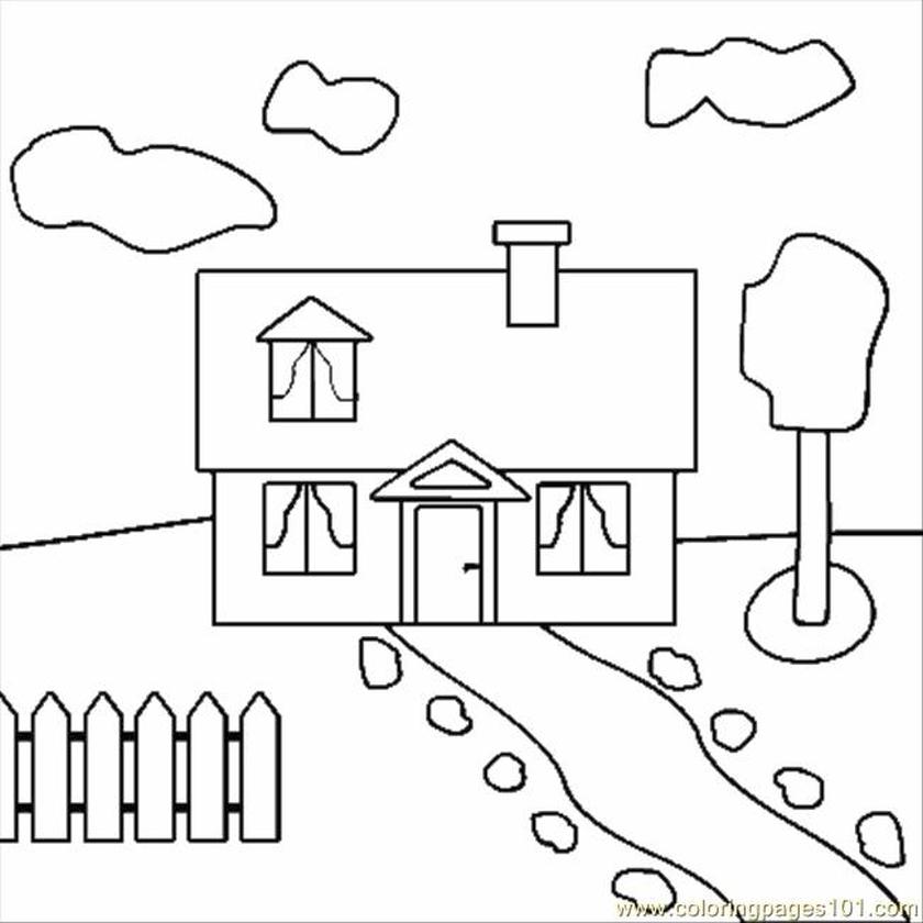 Amityville Murder House Coloring Book Outline in Black and White | MUSE AI