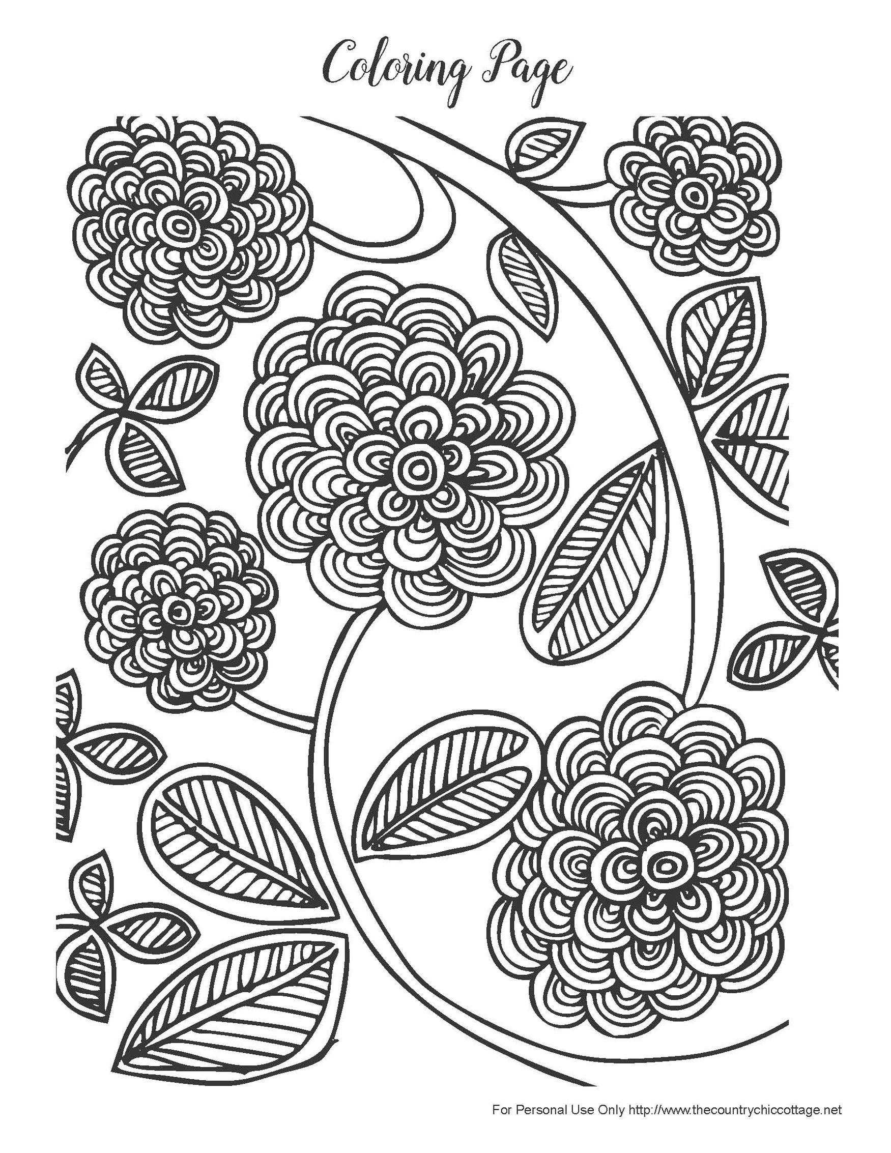 Get This Spring Adult Coloring Pages Spring Flower Hard Coloring for