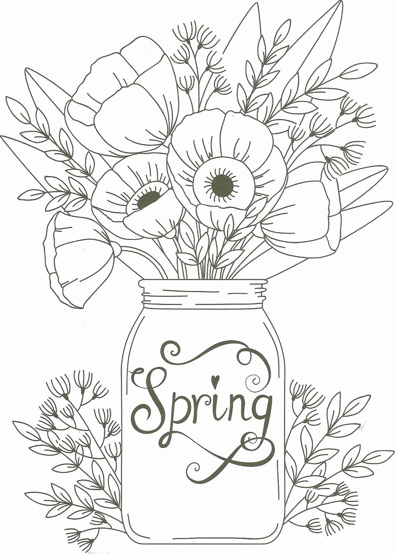 Free Printable Spring Coloring Pages For Adults   PRINTABLE TEMPLATES