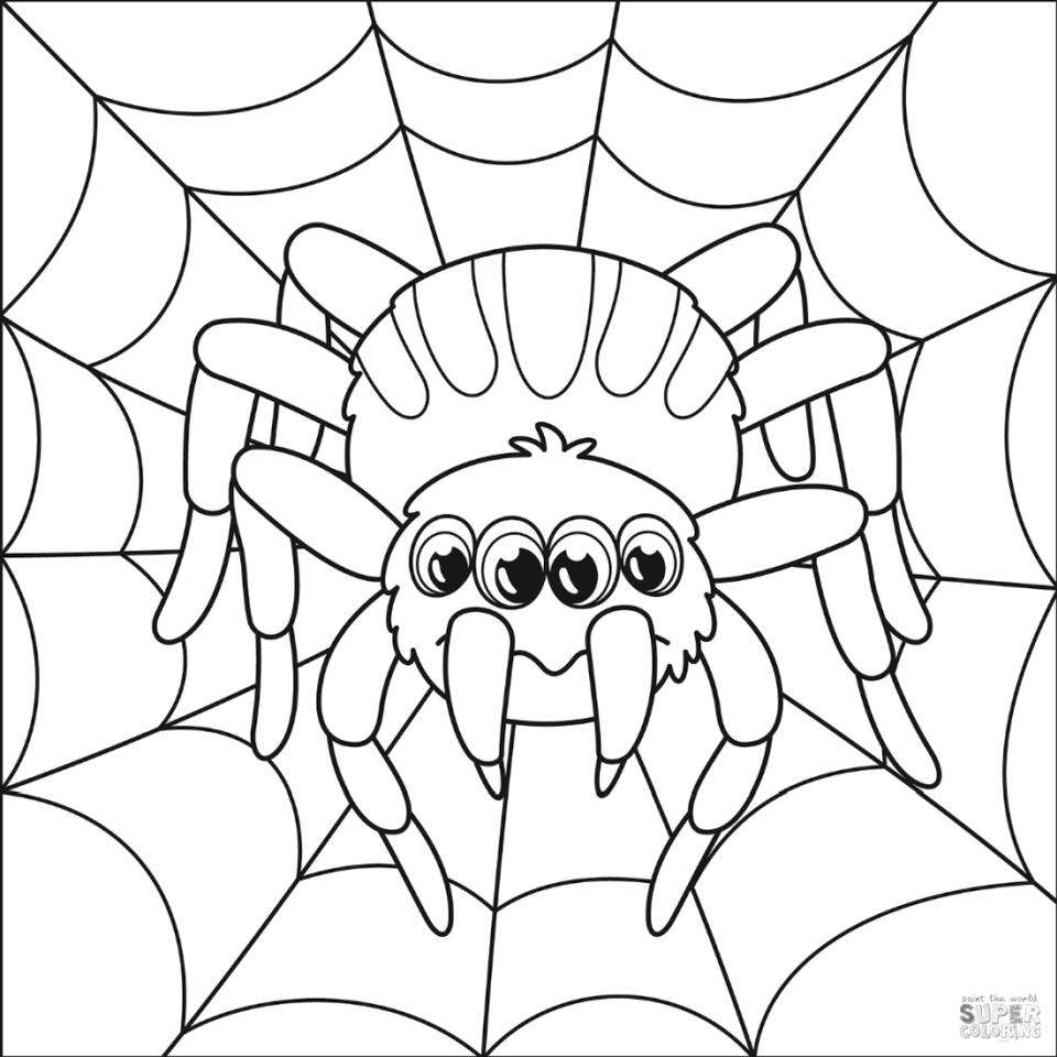 Get This Spider Coloring Pages for Toddlers fr24