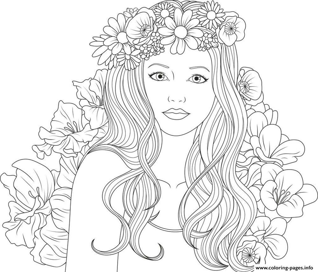 Get This Coloring Pages for Teenage Girl Easy Young Girl with ...