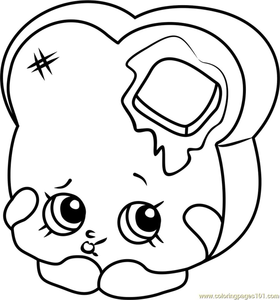 Get This Shopkins Coloring Pages Food Toastie Bread