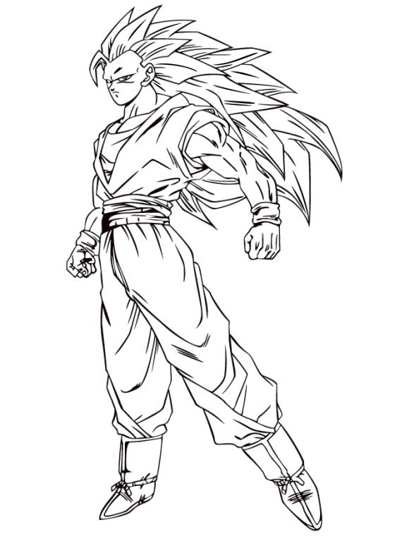 COMO COLORIR GOKU SUPER SAYAJIN 4 - How to Draw Goku SSJ 4 