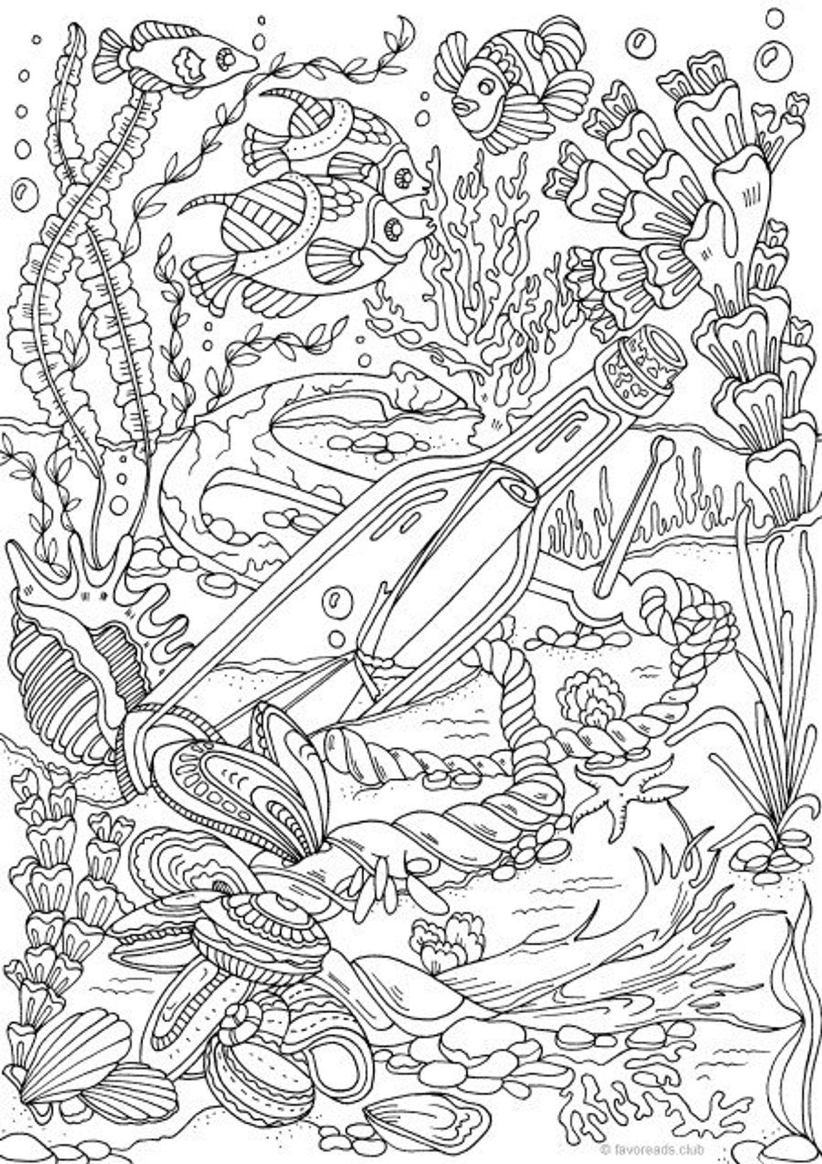 Get This Ocean Coloring Pages for Adults Free Printable A Message