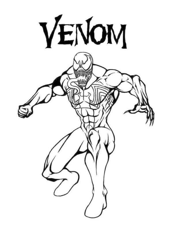 Nice Venom Coloring Page Coloring Pages