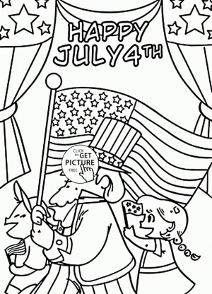 4th of July Coloring Pages Free for Kids   ycv31