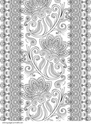 Abstract Art Coloring Pages Challenging Flower Art Drawing
