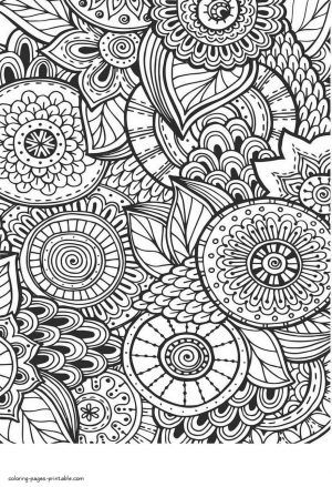 Abstract Art Coloring Pages Circular Flower Art Drawing