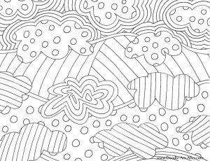 Abstract Coloring Pages Free Printable Easy Abstract Doodle