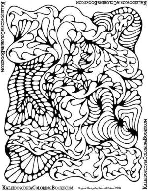 Abstract Coloring Pages Free Printable Trippy Drawing