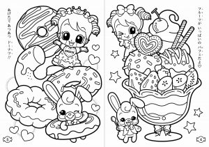 Adorable Cute Little Girl Kawaii Coloring Pages