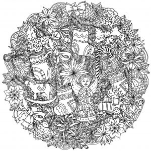 Adult Christmas Coloring Pages Free to Print Complex Ornament Mandala ojv7