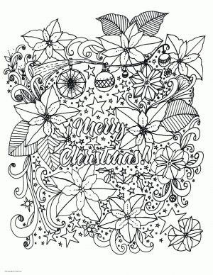 Adult Christmas Coloring Pages to Print Merry Christmas ndl5