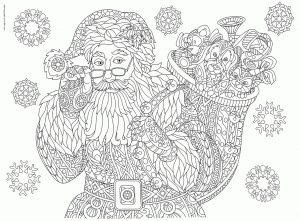 Adult Christmas Coloring Pages to Print Santa Clause jkl2