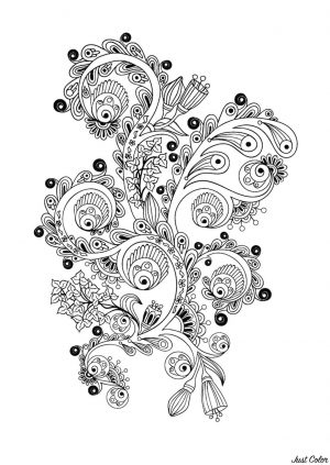 Adult Coloring Pages Abstract Abstract Floral Pattern for Antistress
