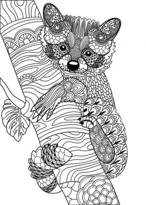 Adult Coloring Pages Animals Bear 2