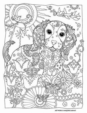 Adult Coloring Pages Animals Dog 2