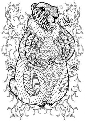 Adult Coloring Pages Animals Otter 1