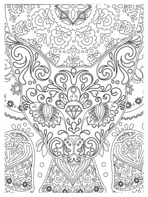 Adult Coloring Pages Cats Abstract Cat Art