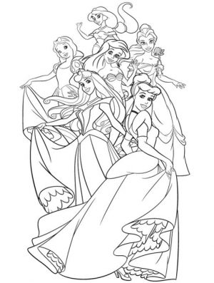 Adult Coloring Pages Disney All Classic Disney Princesses