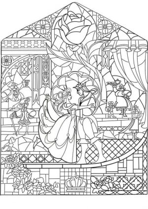 Adult Coloring Pages Disney Beauty and the Beast Coloring for Adults