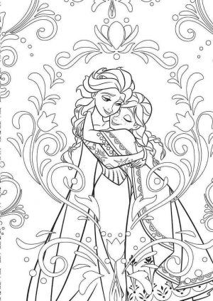 Adult Coloring Pages Disney Disney Frozen Elsa and Anna Complex Drawing