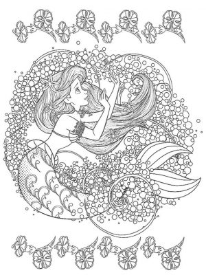 Adult Coloring Pages Disney Disney Little Mermaid Ariel Coloring for Grown Ups