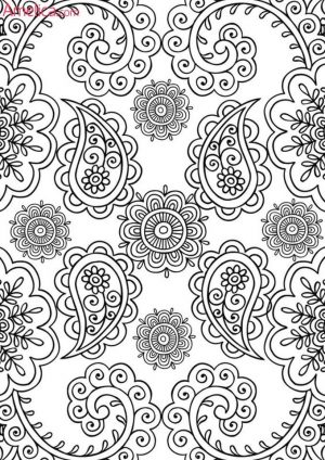 Adult Coloring Pages Paisley to Print 1rsw