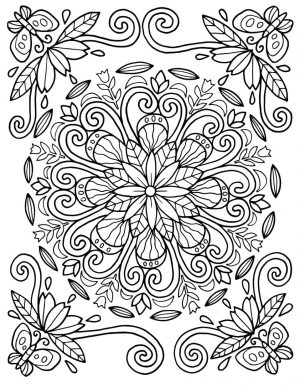 Adult Coloring Pages Patterns Flowers hjk1