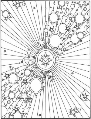 Adult Coloring Pages Patterns Moon and Stars 0ijk