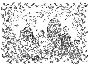 Adult Easter Coloring Pages Cute Easter Egg Pattern