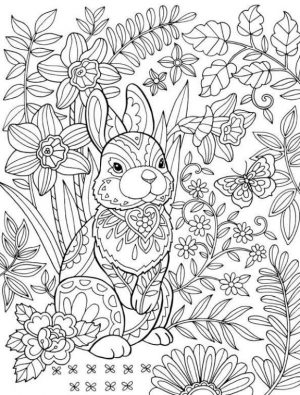 Adult Easter Coloring Pages Difficult Easter Bunny