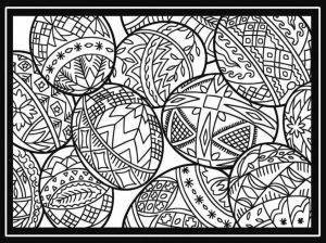 Adult Easter Coloring Pages Difficult Easter Eggs Drawing