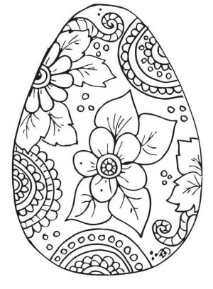 Adult Easter Coloring Pages Easter Egg Printable for Grown Ups