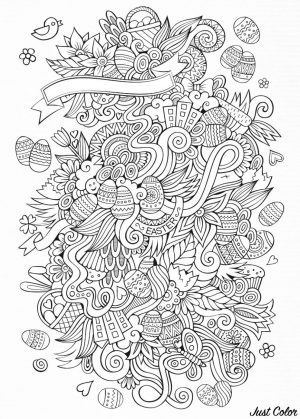 Adult Easter Coloring Pages Free