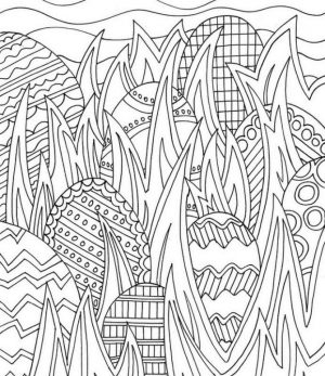 Adult Easter Coloring Pages Hidden Easter Eggs