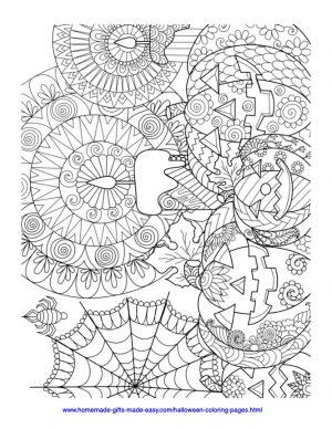 Adult Halloween Coloring Pages Candles and Pumpkins 4cap